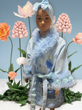 Peignoir enfant nid d’abeille cendrillon